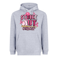 Heather Grey strike out cancer baseball Heavyweight Hoodie - MaliasSmallBusiness