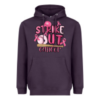 Plum strike out cancer baseball Heavyweight Hoodie - MaliasSmallBusiness