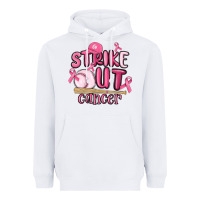 White strike out cancer baseball Heavyweight Hoodie - MaliasSmallBusiness