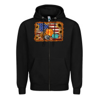 Black american flag fall backgraund Zipper Hoodie - JahusDesignShop
