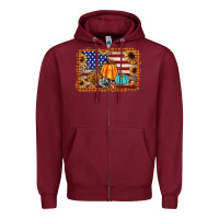 Burgundy american flag fall backgraund Zipper Hoodie - JahusDesignShop