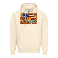 Sandshell american flag fall backgraund Zipper Hoodie - JahusDesignShop