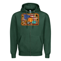 Sports Green american flag fall backgraund Zipper Hoodie - JahusDesignShop