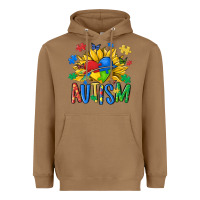 Toasted Coconut austism sunflower Heavyweight Hoodie - MaliasSmallBusiness