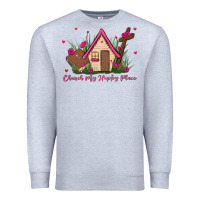 Heather Grey church is my happy place Premium Sweatshirt - MaliasSmallBusiness