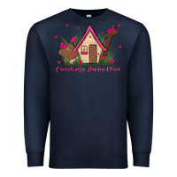 Navy church is my happy place Premium Sweatshirt - MaliasSmallBusiness