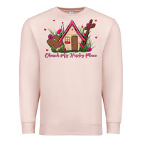 Pale Pink church is my happy place Premium Sweatshirt - MaliasSmallBusiness