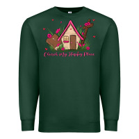 Sports Green church is my happy place Premium Sweatshirt - MaliasSmallBusiness