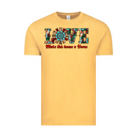 Vintage Mustard love make this house a home Vintage Tee - RanaPortraitStore