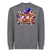 Storm 4th of july cow Heavyweight Sweatshirt - texasbilliewilder