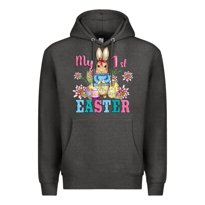 My First Easter With Baby Bunny And Eggs Premium Hoodie by AdoDesignShop | Teevron