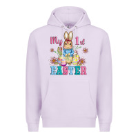 Lilac my first easter with baby bunny and eggs Premium Hoodie - AdoDesignShop