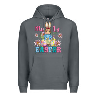 Rock my first easter with baby bunny and eggs Premium Hoodie - AdoDesignShop
