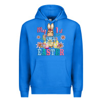 True Royal my first easter with baby bunny and eggs Premium Hoodie - AdoDesignShop
