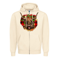 Highland Cow  Christmas Zipper Hoodie | Teevron