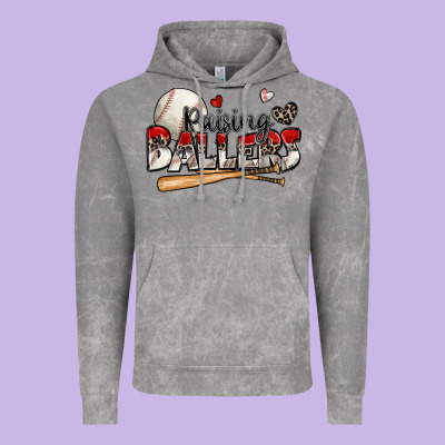 Raising Ballers Baseball Vintage Hoodie Designed By Zillion Design Studio