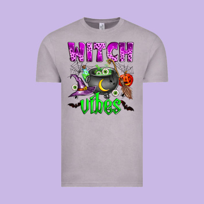 Witch Vibes Vintage Tee Designed By Zillion Design Studio
