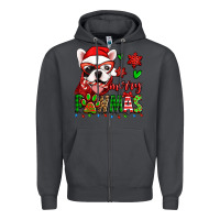 Smoke merry pawmas christmas french bulldog Zipper Hoodie - Jasminsmagicworld