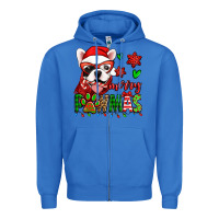 True Royal merry pawmas christmas french bulldog Zipper Hoodie - Jasminsmagicworld
