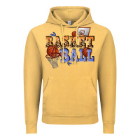 Vintage Mustard basketball Vintage Hoodie - texasbilliewilder