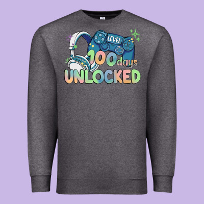 Level 100 Days Unlocked Premium Sweatshirt Designed By Maliassmallbusiness