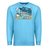 Ocean Blue level 100 days unlocked Premium Sweatshirt - MaliasSmallBusiness