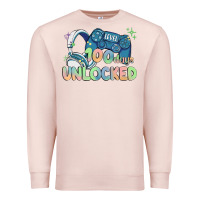Pale Pink level 100 days unlocked Premium Sweatshirt - MaliasSmallBusiness