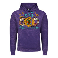 Cloud Purple with god all things are possible matthew 19 26 Vintage Hoodie - JahusDesignShop