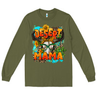 Army Green desert mama   leopard Long Sleeve Tee - AdoDesignShop