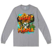 Heather Grey desert mama   leopard Long Sleeve Tee - AdoDesignShop