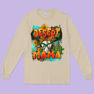 Desert Mama   Leopard Long Sleeve Tee Designed By Adodesignshop