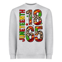 Heather Grey 1865 juneteenth Heavyweight Sweatshirt - Zillion Design Studio