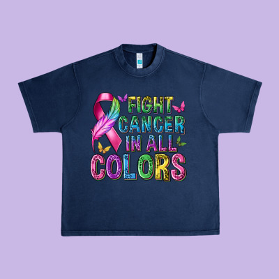 Fight Cancer In All Colors Urban Heavy Tee Designed By Texasbilliewilder