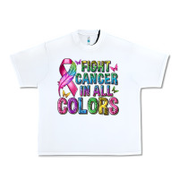 White fight cancer in all colors Urban Heavy Tee - texasbilliewilder