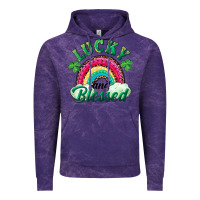 Cloud Purple Lucky and blessed rainbow Vintage Hoodie - RanaPortraitStore