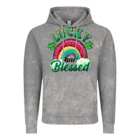 Cloud Rock Lucky and blessed rainbow Vintage Hoodie - RanaPortraitStore