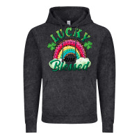 Vintage Black Lucky and blessed rainbow Vintage Hoodie - RanaPortraitStore