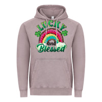 Vintage Zinc Lucky and blessed rainbow Vintage Hoodie - RanaPortraitStore