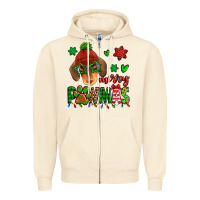 Merry Pawmas Christmas Dachshund Zipper Hoodie | Teevron