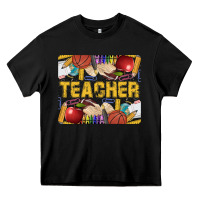 Black Western Teacher Black And Glitter Heavy Core Tee - LillyAllenDesigns