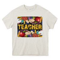 Cream Western Teacher Black And Glitter Heavy Core Tee - LillyAllenDesigns
