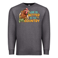 Charcoal Heather life is better in the country Premium Sweatshirt - MaliasSmallBusiness