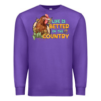 Purple life is better in the country Premium Sweatshirt - MaliasSmallBusiness