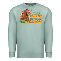 Seafoam life is better in the country Premium Sweatshirt - MaliasSmallBusiness