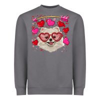 Storm valentine's day white pomeranian Heavyweight Sweatshirt - RanaPortraitStore