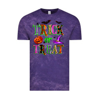 Cloud Purple trick or treat Vintage Tee - Zillion Design Studio