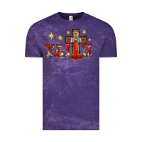 Cloud Purple faith our lady of guadalupe cross Vintage Tee - BarkalooDesign