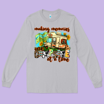 Making Memories One Campsite At A Time Long Sleeve Tee Designed By Adodesignshop