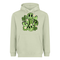 Matcha st. patrick's day green smile Heavyweight Hoodie - MaliasSmallBusiness