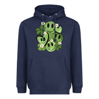 Navy st. patrick's day green smile Heavyweight Hoodie - MaliasSmallBusiness